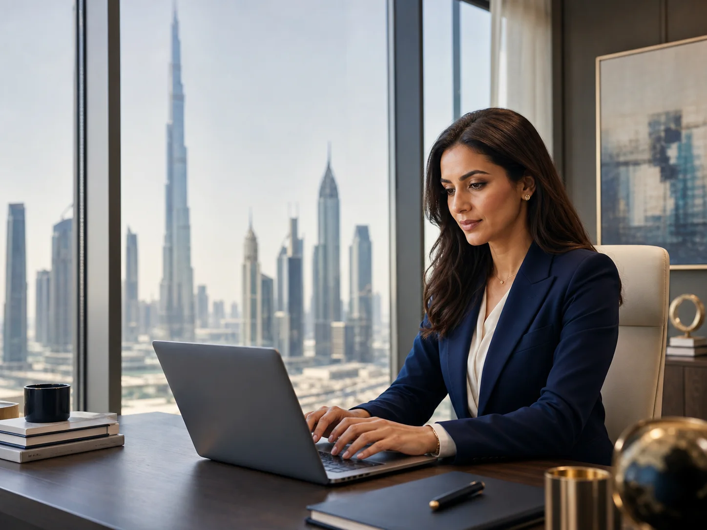 International business professional at work